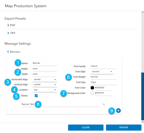 横幅属性和选项